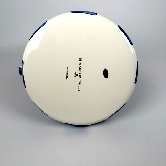 New MacKenzie-Childs Royal Check Blue White Tea Kettle 2QT - Picture 7 of 8